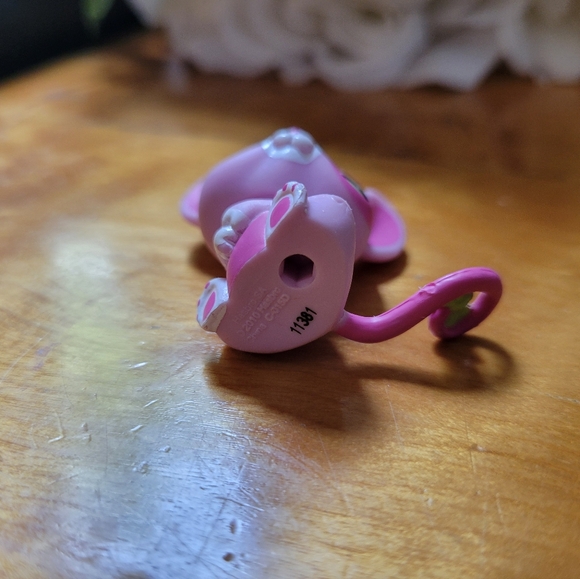 Littlest Pet Shop LPS #2206 Pink Purple Rat Green Eyes Bows 2010 - Picture 10 of 11